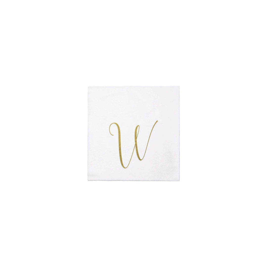 Papersoft Gold Monogram Cockail Napkins