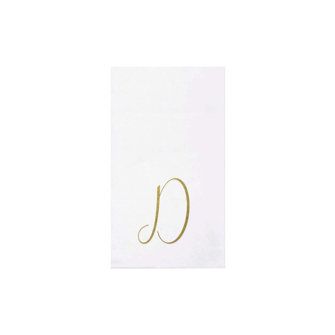 Papersoft Napkins Gold Monogram Guest Towels