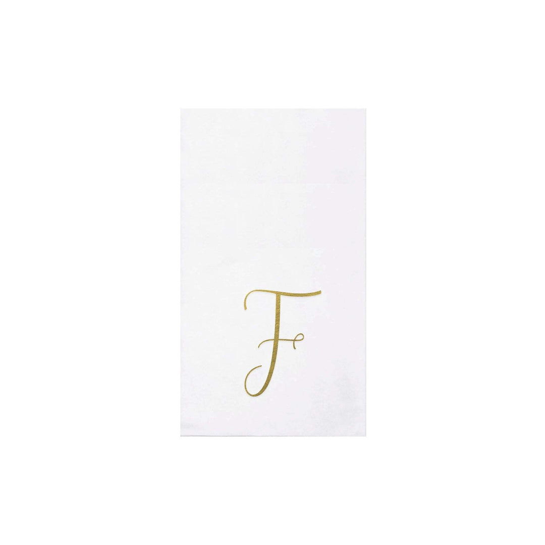 Papersoft Napkins Gold Monogram Guest Towels