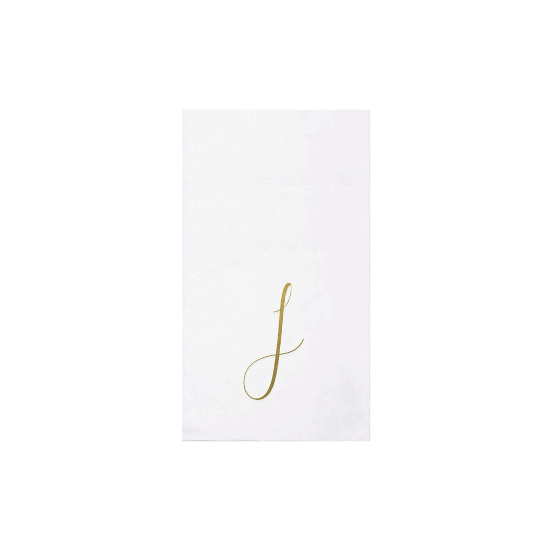 Papersoft Napkins Gold Monogram Guest Towels