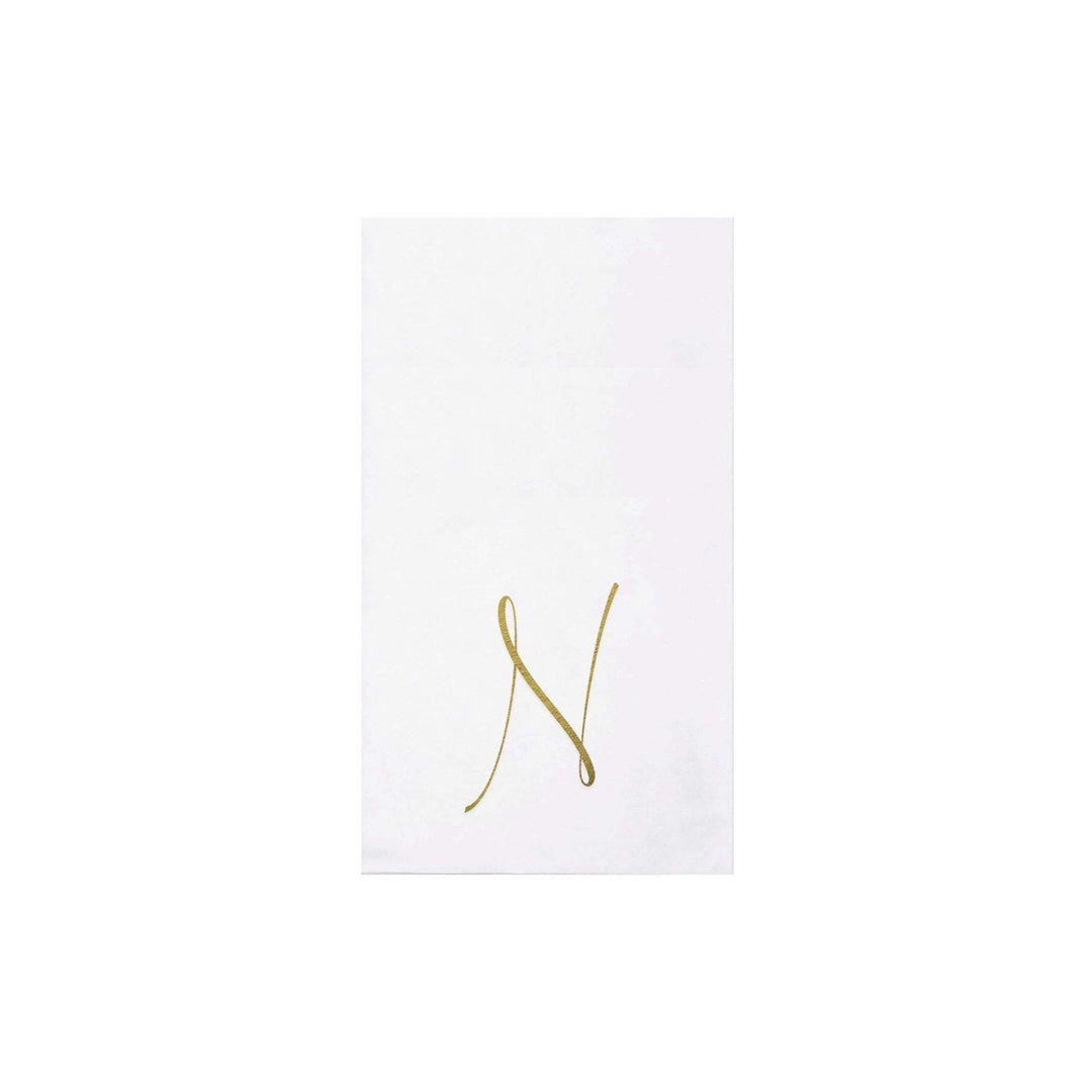 Papersoft Napkins Gold Monogram Guest Towels
