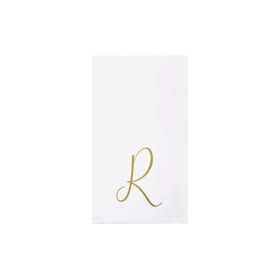Papersoft Napkins Gold Monogram Guest Towels