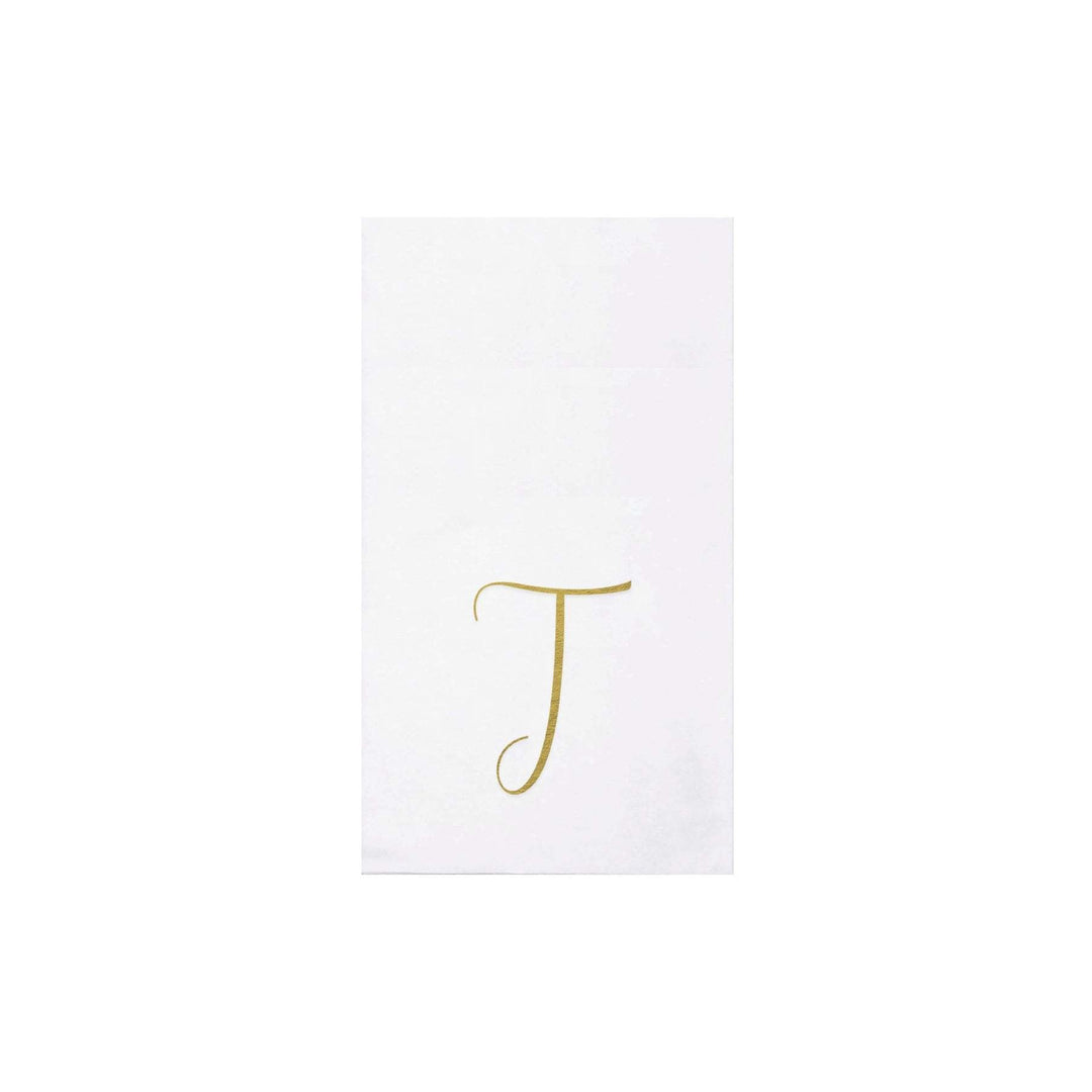 Papersoft Napkins Gold Monogram Guest Towels