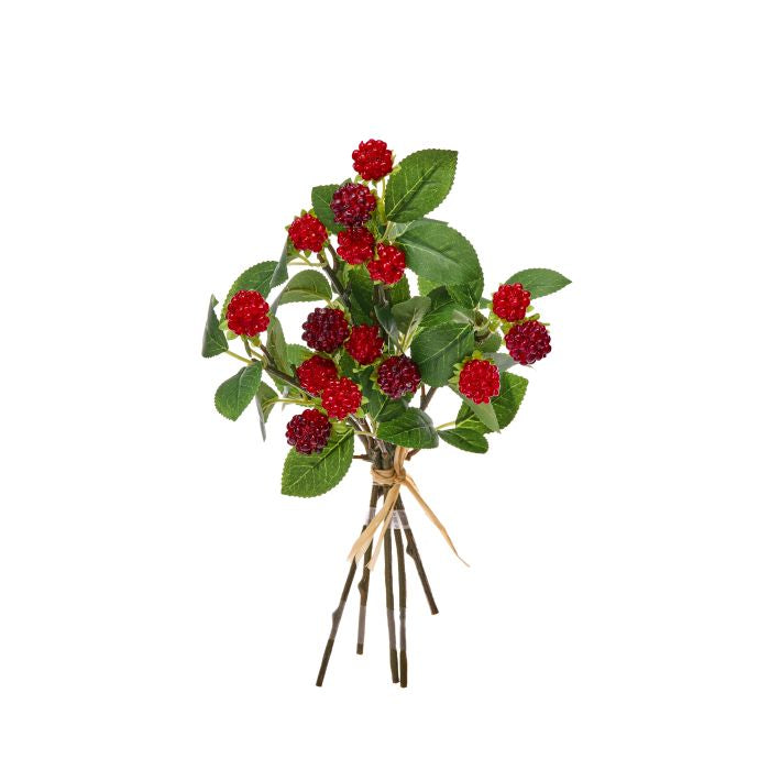 Round Wild Raspberry bundle with natural wood handle