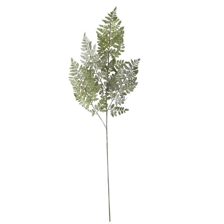 36-inch artificial royal fern stem with plastic leaves on iron wire frame