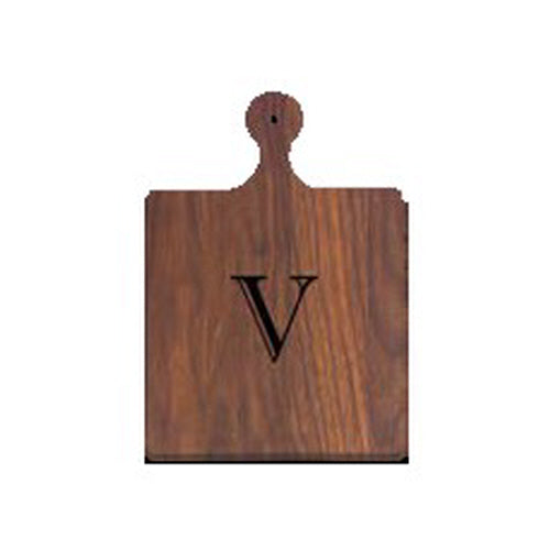 Rectangular black walnut paddle board with natural wood grain patterns.