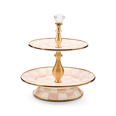 Rosy Check Two Tier Sweet Stand