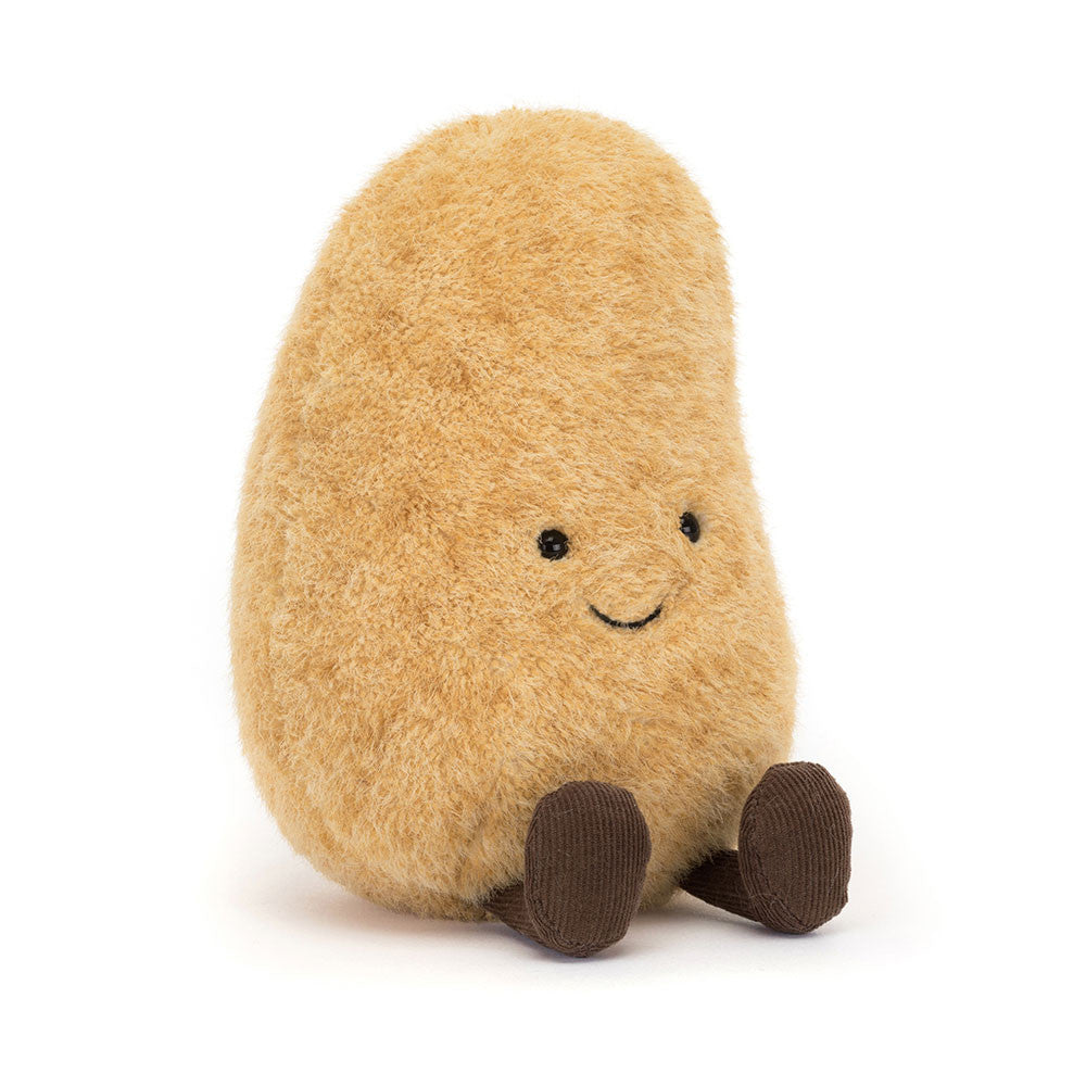 Amuseables Graham Potato plush toy with a smiling face and brown corduroy legs.
