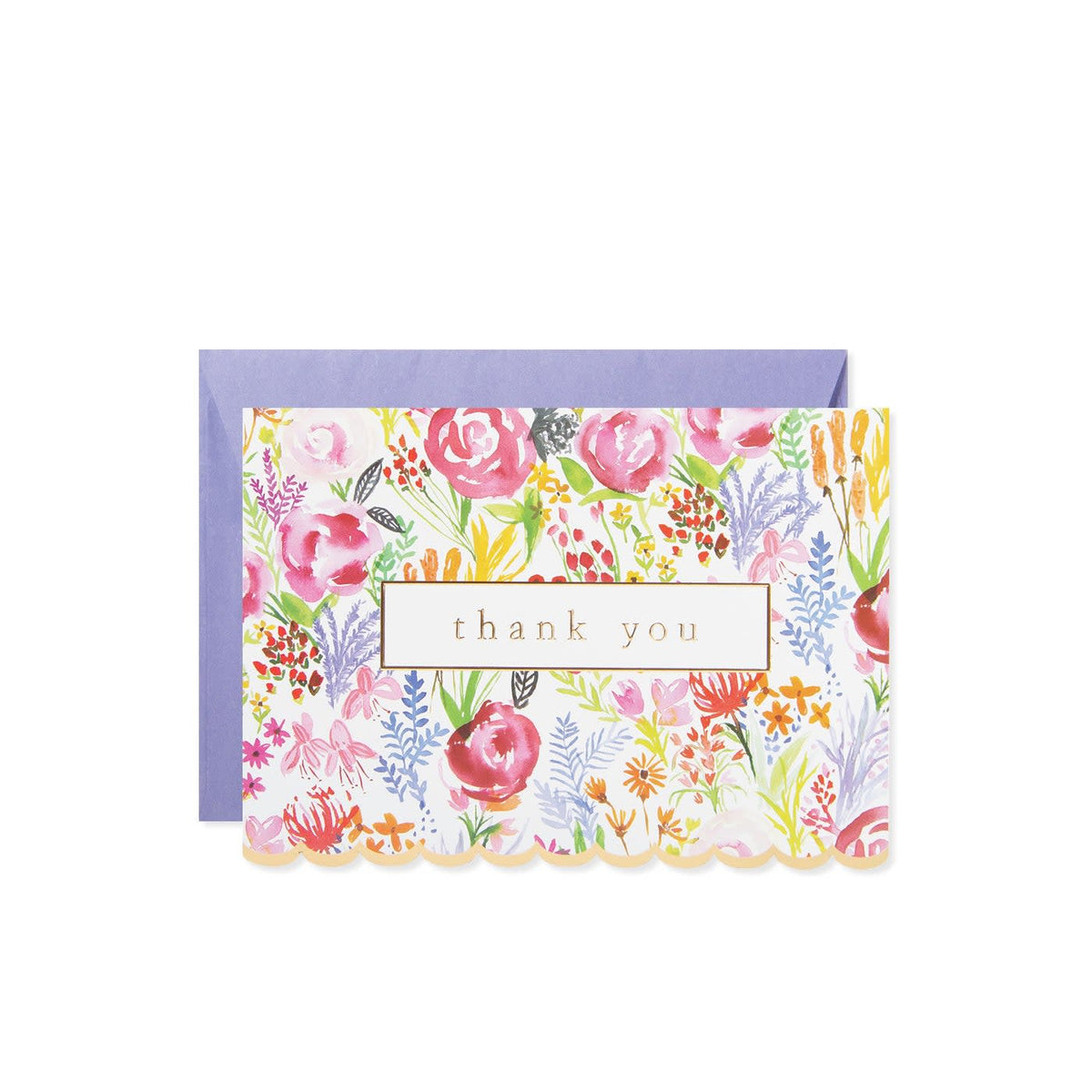 White thank you card with floral border pattern and text 'I am truly grateful' on page three.