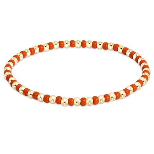 Hope Grateful bracelet with mixed seed beads in spring colors on elastic cord