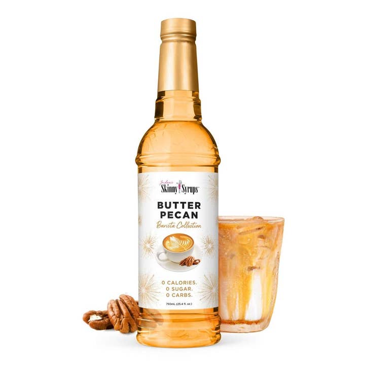 Bottle of sugar-free vanilla almond-flavored drink with a white label.