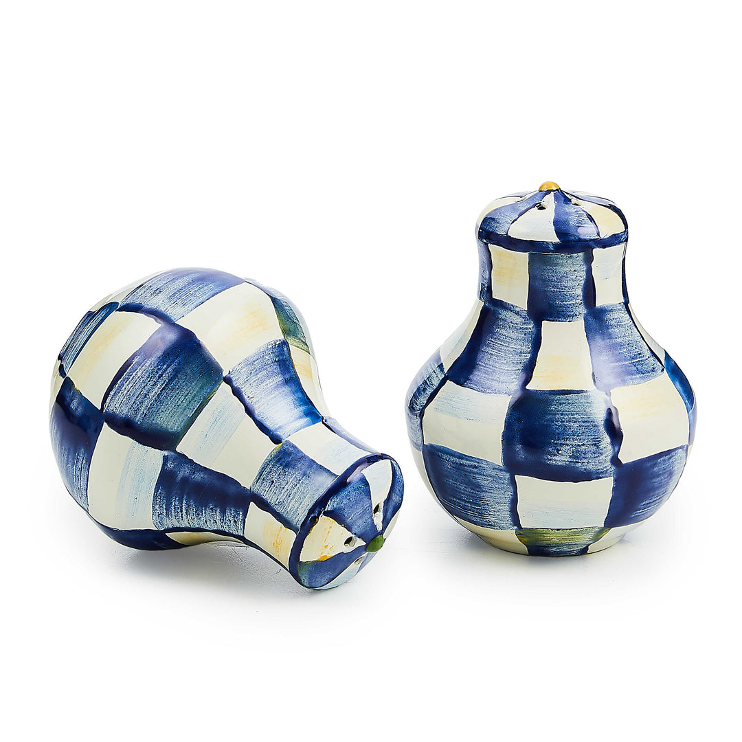 Royal Check Salt & Pepper Shakers - Sold as Set