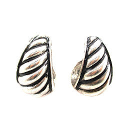 Western Curl Bubble Hoop earrings in silver-tone metal with a textured bubble silhouette.