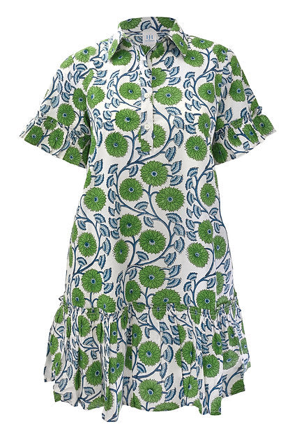 Amy Crew Dress in natural cotton with a relaxed crewneck silhouette.