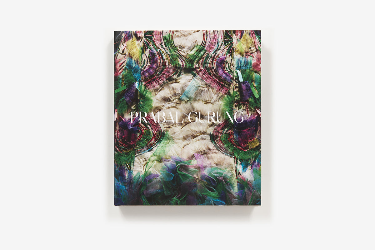 Prabal Gurung book cover with colorful, textured fabric and the title Prabal Gurung.