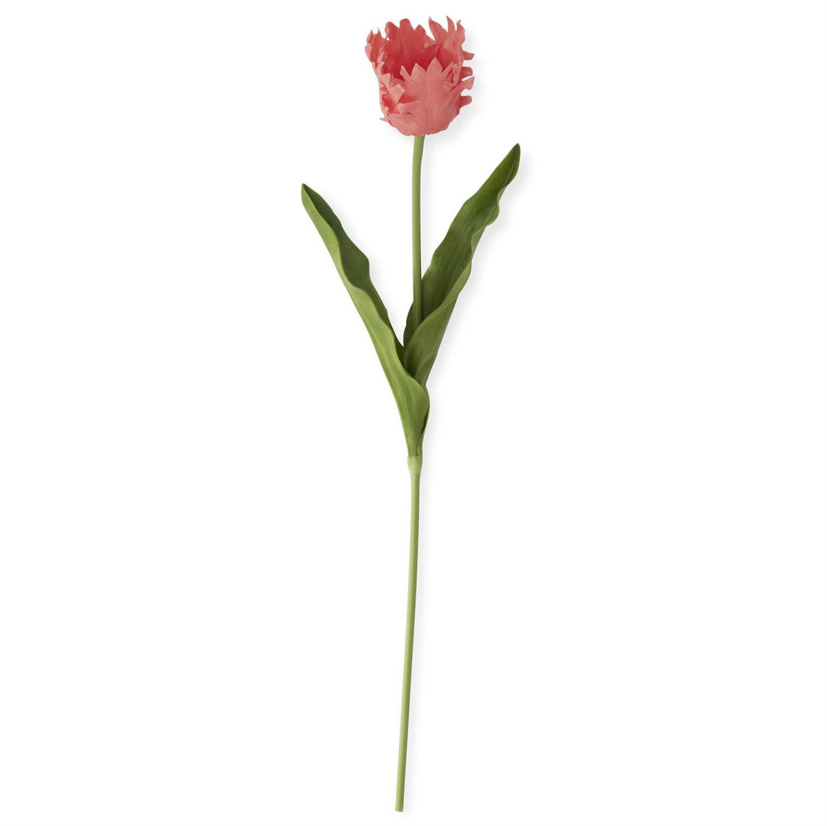 Real Touch parrot tulip artificial plant with green plastic leaves on a wire stand