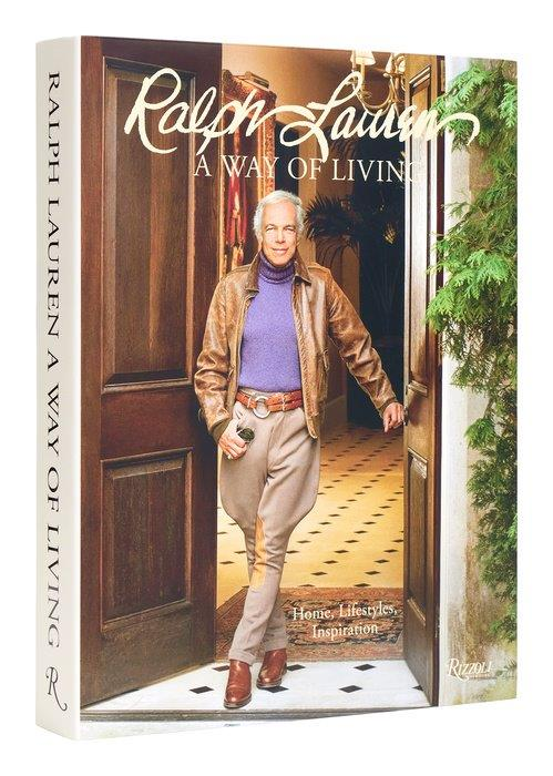 Ralph Lauren A Way of Living book cover featuring Ralph Lauren in a doorway.