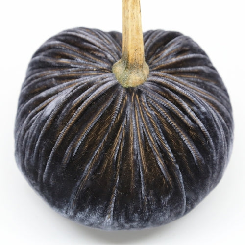 3-inch velvet pumpkin in deep orange with a matte finish