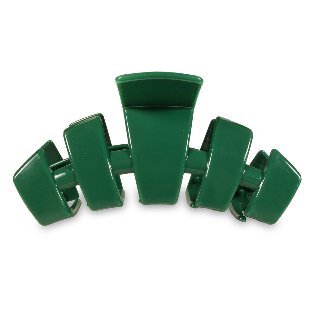 Large classic hair clip with bendable teeth in a neutral tone.