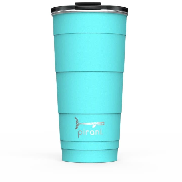 Stackable stainless steel tumbler with powder coat finish