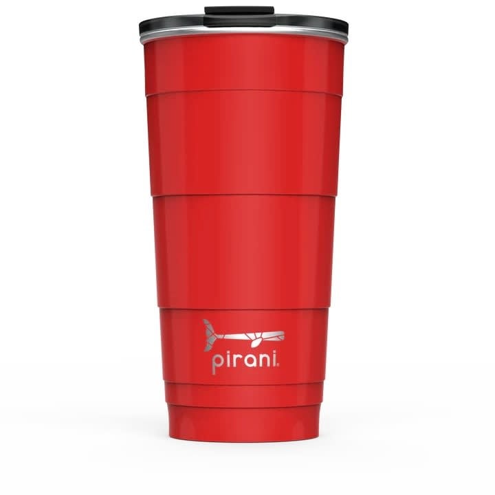 Stackable stainless steel tumbler with powder coat finish