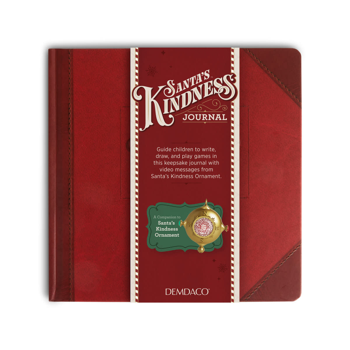 Red Santa's Kindness Ornament journal with a festive holiday theme.