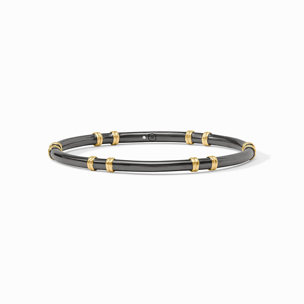Tribeca stacking bangle in sleek gold with a smooth cylindrical shape.
