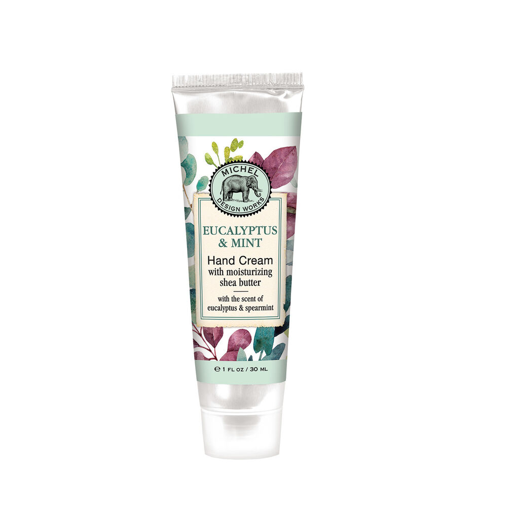 Mini tube hand cream in Honey Almond scent with sweet almond, cherry, vanilla and honey notes.