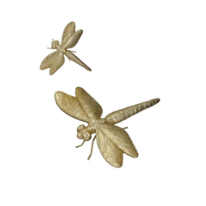 6.5-inch resin dragonfly figurine with a natural brown color.