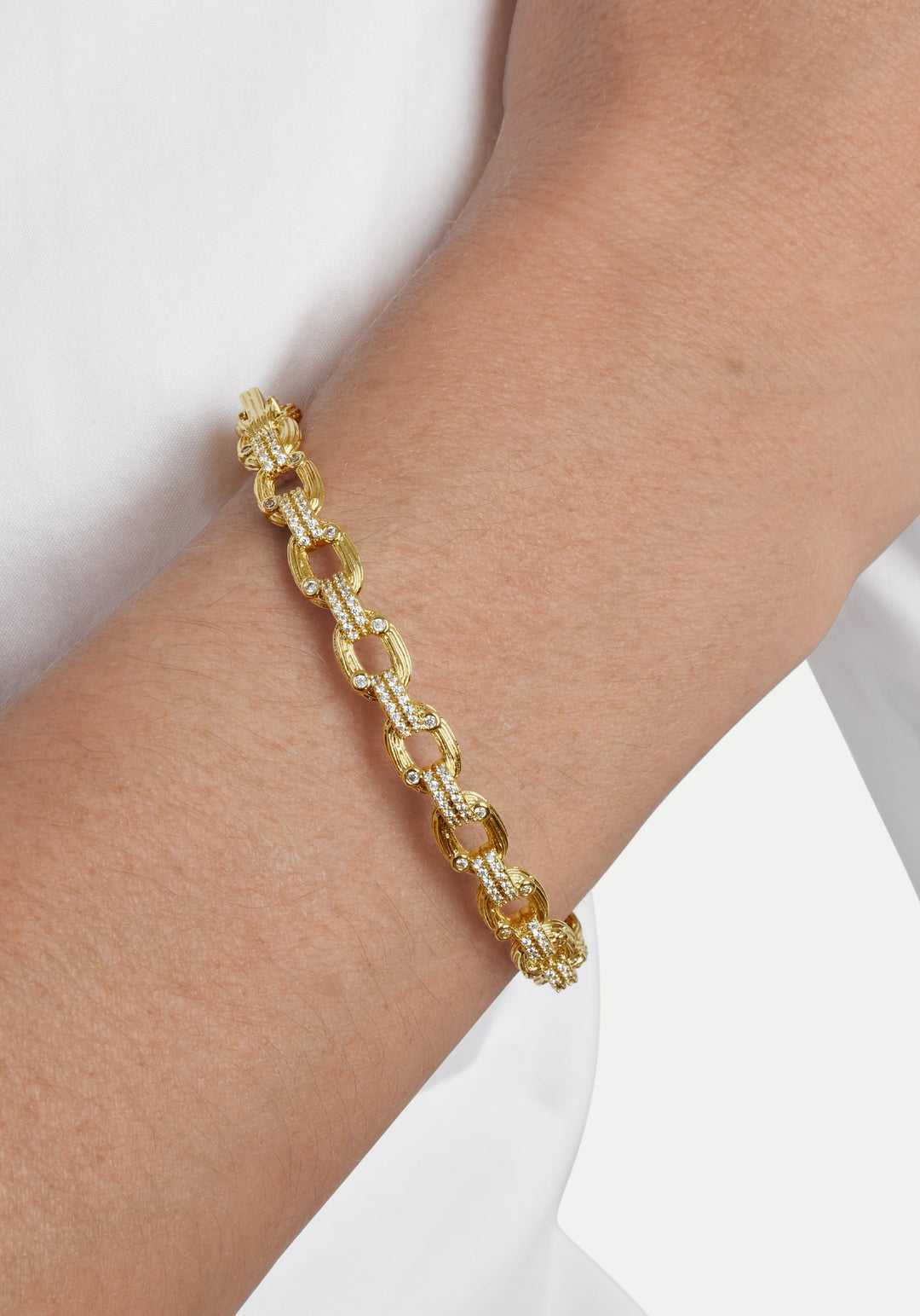 Enchanted Forest Chain Hinged Bangle