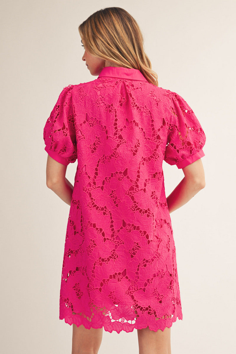 Natalie Eyelet Shirt Dress