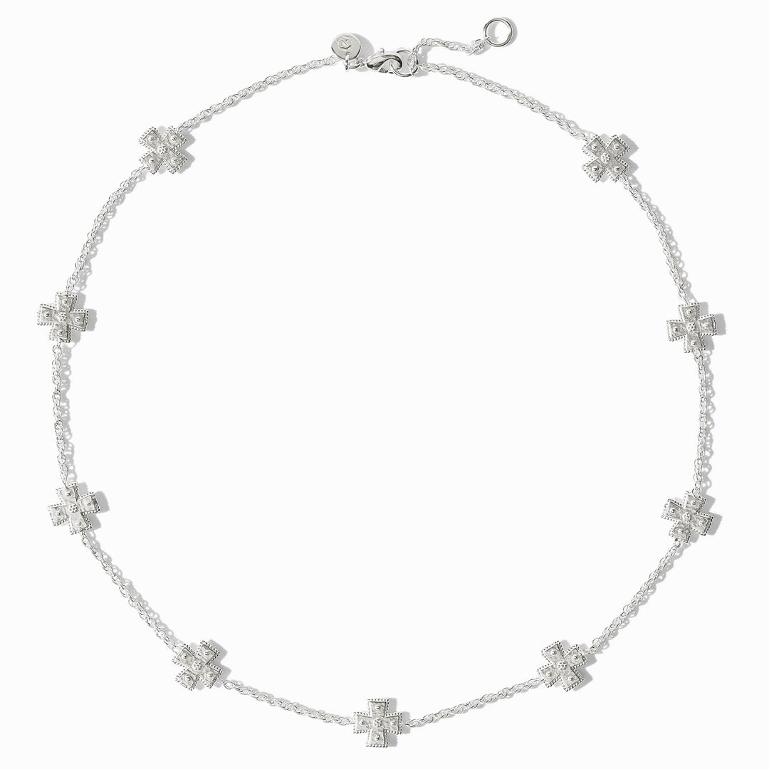 Canterbury Delicate Station Necklace Silver