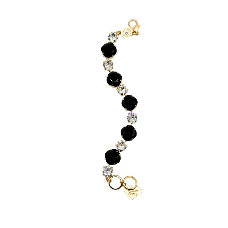 Gold Premier Bracelet featuring a New York skyline motif in gold-tone metal with an open-link chain design.