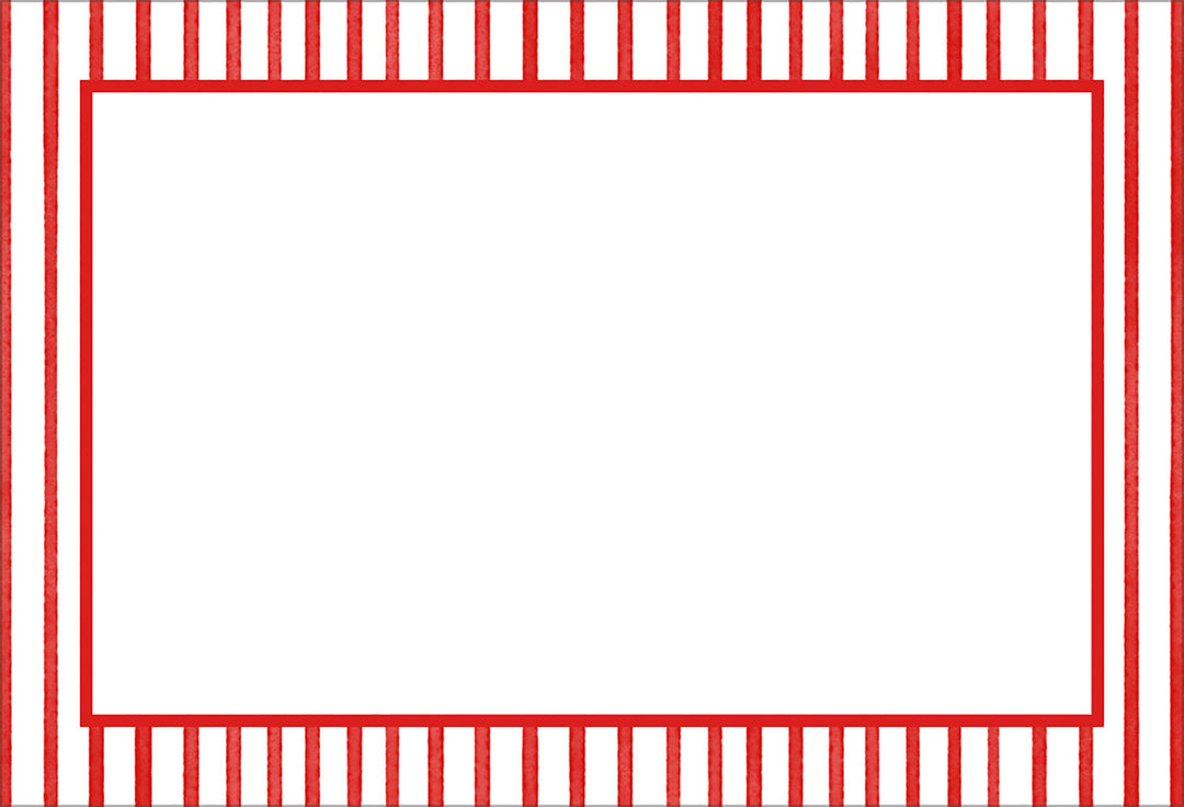 Place Cards - Pinstripe Red