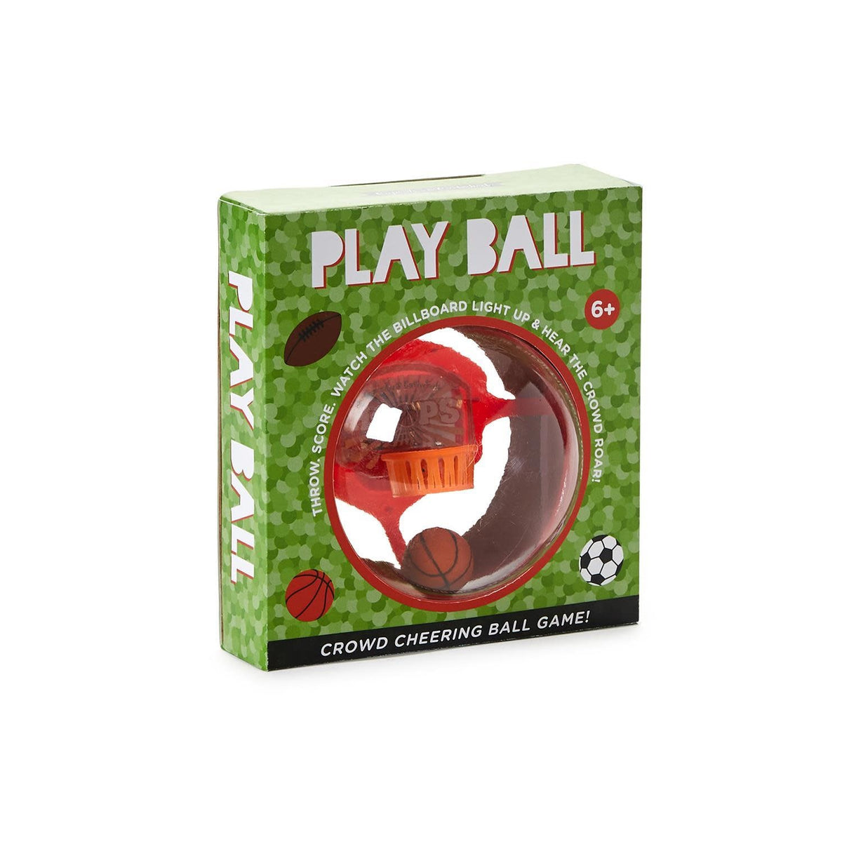 Handheld basketball game with hoop featuring LED lights and sound effects when the ball passes through.