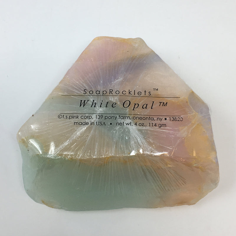 Handmade stone-shaped glycerine soap infused with natural botanicals like lavender and aloe.