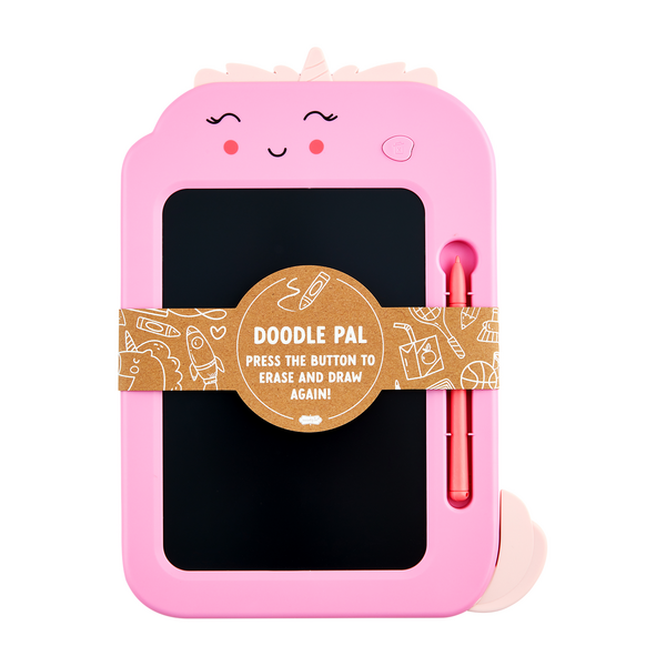 Plastic Doodle Board with white surface designed for kids to draw and erase.