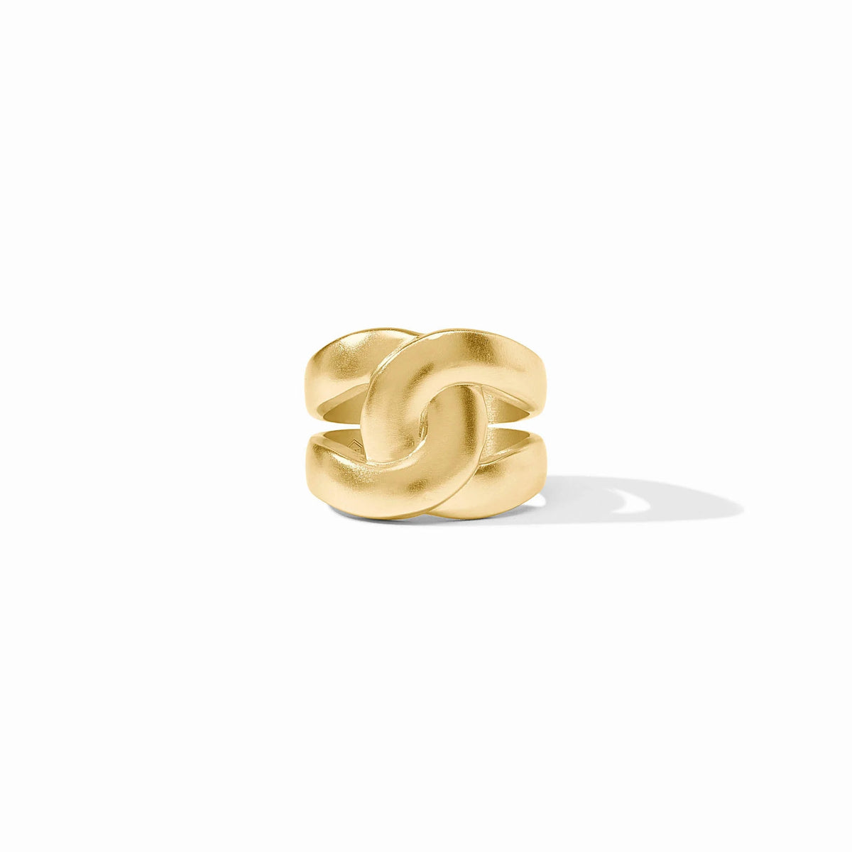 Sleek Infinity Ring with continuous band design in gold-tone finish