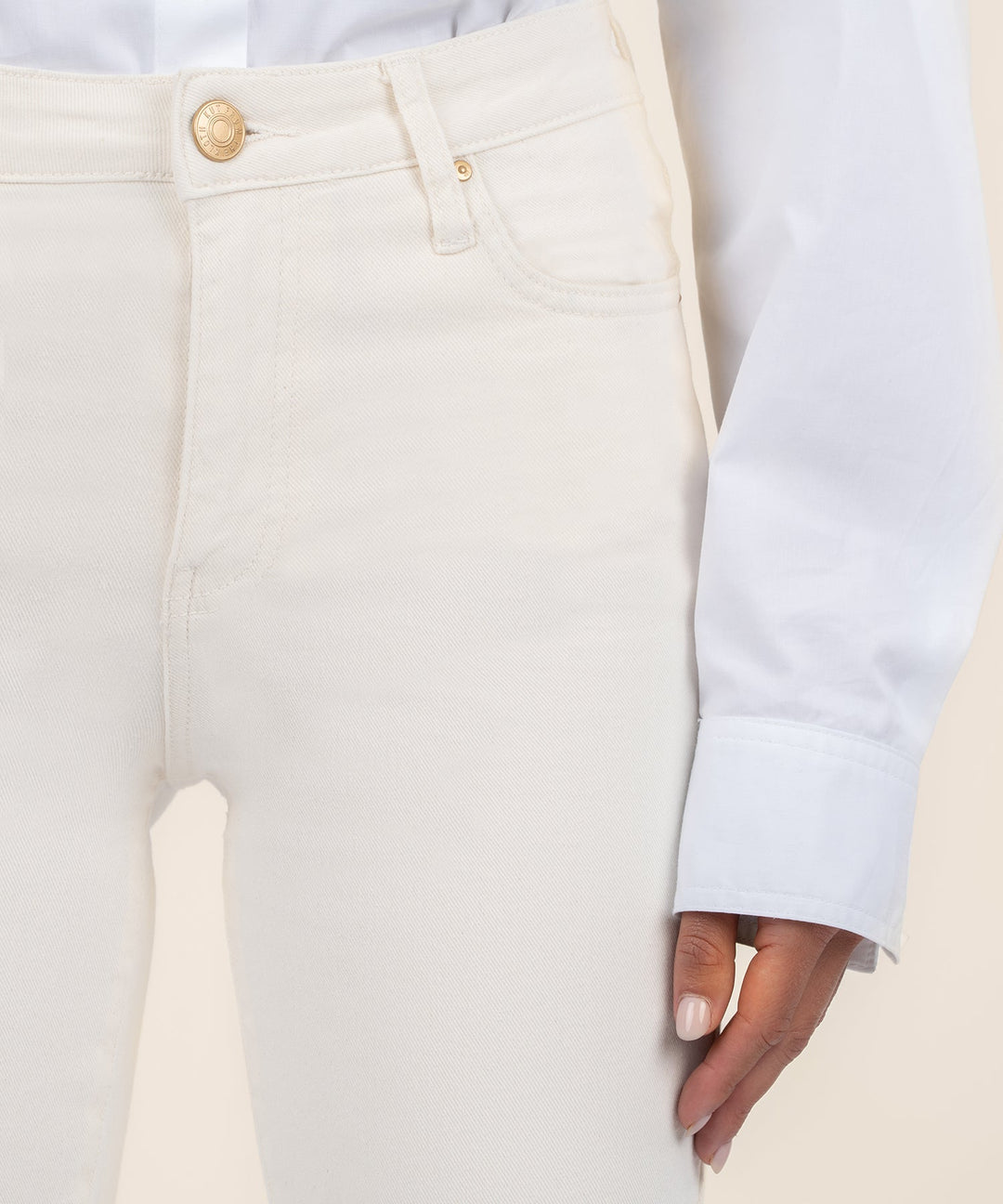Kelsey Raw Hem High Waist Ankle Flare Jeans