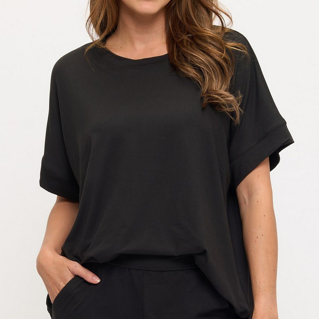 Black Drew Plus Sized Relaxed Top