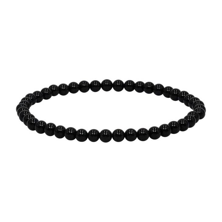 Mini Gemstone Bracelet featuring a classic 4mm beaded design with small gemstones in neutral tones.