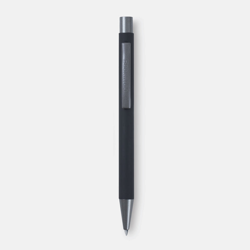 Black Bookaroo Pen with soft coated grip and ballpoint tip
