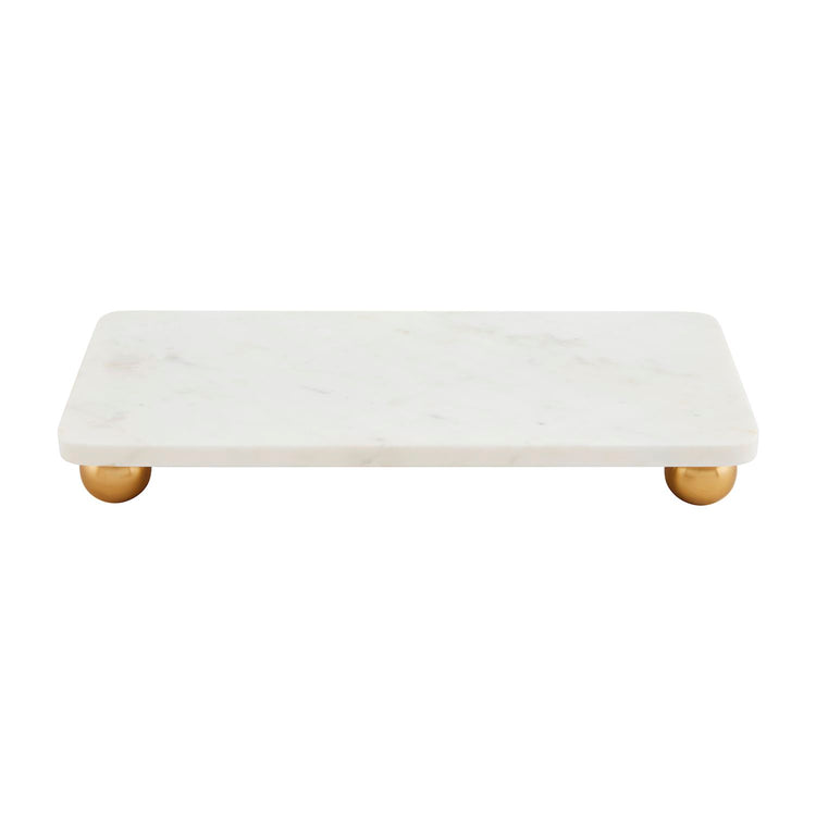 Gold footed marble board measuring six by fifteen inches