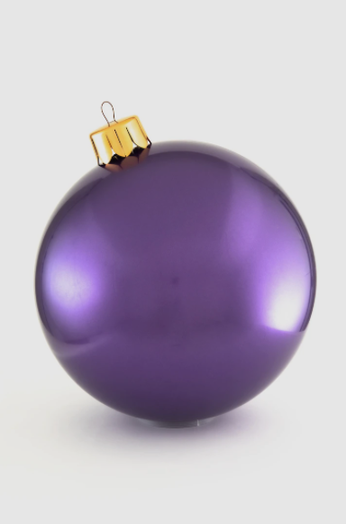 30-inch inflatable Holiball ornament in white with a topper, hanger plug, and hardware kit.