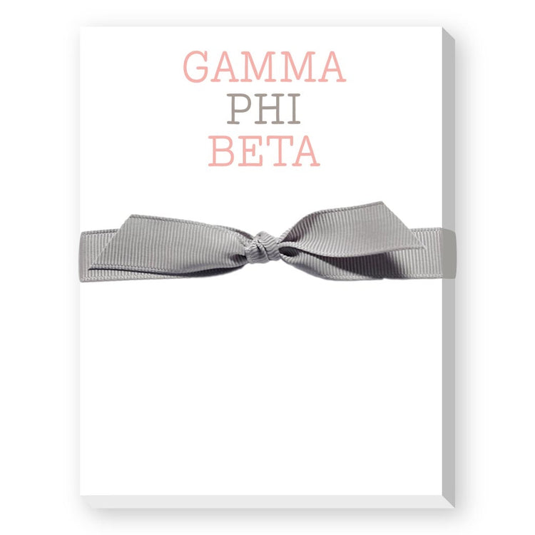 Sorority Colors Greek Mini Notepad with a colorful sorority-themed pattern on its cover.