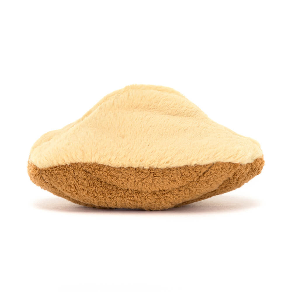 Amuseables Margaux Madeleine plush toy with a golden-brown base and pale yellow scalloped top.