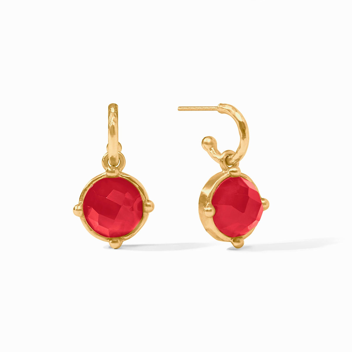 Honeybee Hoop & Charm earring with gold-tone finish featuring a small bee charm on the hoop.