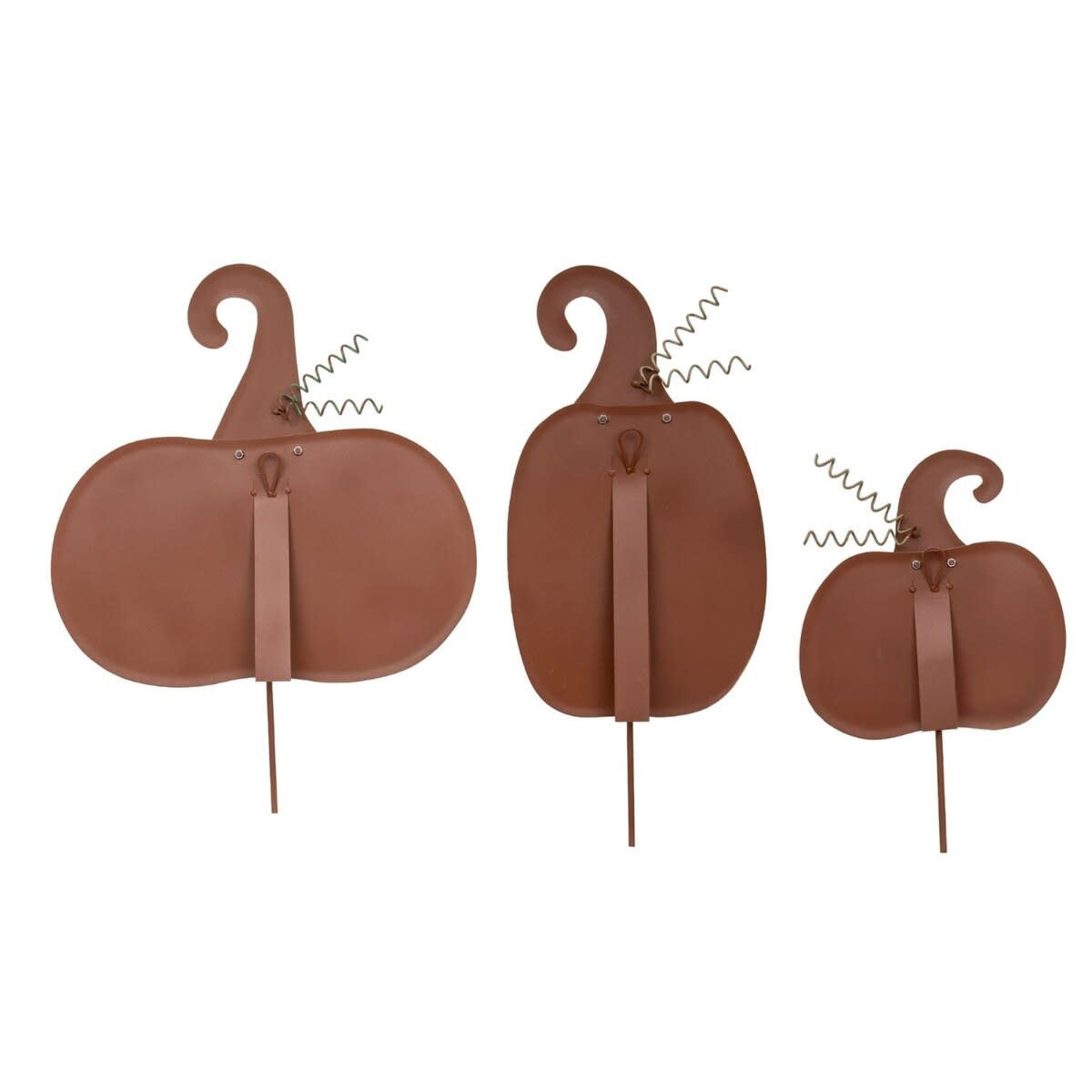 Putty pumpkin decor stake with neutral matte finish