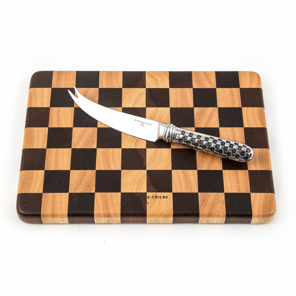 Handmade acacia wood cheese board with stainless steel knife