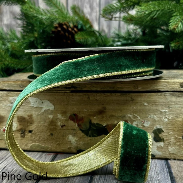 Pine-colored VP Lush Velvet matching dupion back fabric roll with soft texture.